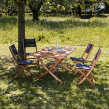 Berah Getah - Salon de jardin en acacia massif 4 places