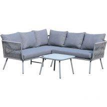 Habitat Et Jardin - Salon de jardin en corde tressée 'Zanzibar' - Gris clair