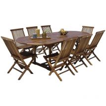 Salon de jardin en teck huilé Sofia Table et 8 chaises