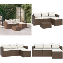 Salon de jardin Marron Résine tressée - Salon De Jardin - Mobilier De Jardin - Set De Salon De Jardin - Meubles De Jardin - Résine Tressée - Home &