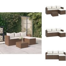 Salon de jardin Marron Résine tressée - Salon De Jardin - Mobilier De Jardin - Set De Salon De Jardin - Meubles De Jardin - Résine Tressée