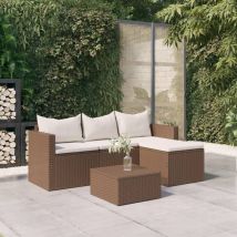 Maison Chic - Salon de jardin Meuble de jardin Mobilier de jardin Marron Résine tressée 29796