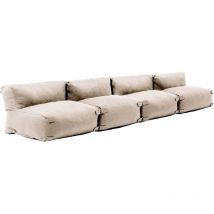 Salon de jardin modulable 4 places beige - Mixi