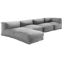 Salon de jardin modulable 4 places gris - Mixi