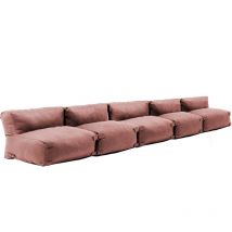 Salon de jardin modulable 5 places terracotta - Mixi