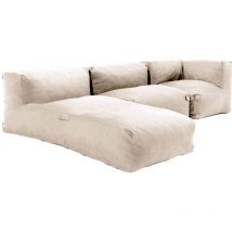 Salon de jardin modulable 3 places beige - Mixi