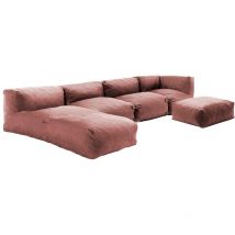 Salon de jardin modulable 5 places terracotta - Mixi