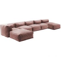 Salon de jardin modulable 6 places terracotta - Mixi