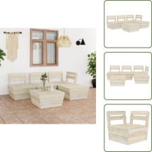 Salon de jardin palette 5 pcs Bois d'épicéa imprégné - Salon De Jardin - Mobilier De Jardin - Set De Salon - Meubles De Terrasse - Meubles En Bois