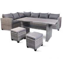 Elem Garden Technic - Salon de jardin polyrattan 8 places