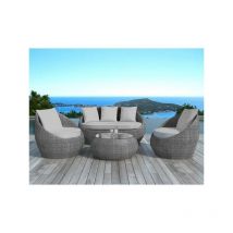 Salon de jardin design bas 4 personnes Delorm