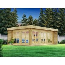 Carlsson - Chalet de jardin Viva b Naturel Imprégné, 70 mm Épaisseur paroi 492 x 668 cm