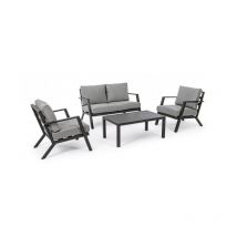 Ensemble de salon de jardin anthracite YK13 4 pièces