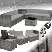 Salon en rotin Verona - gris