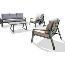 Paris Garden - ibiza - Salón de jardín 5 plazas de aluminio