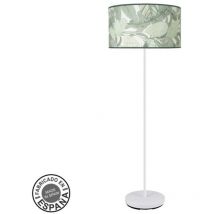 Fabrilamp - Salon Moda Pied 1xe27 Feuille Blanc/Vert 163x40x40cm