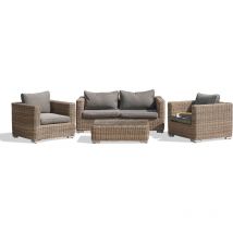 Paris Garden - montmartre - Salón de jardín 4 plazas en resina trenzada