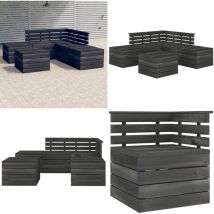 Salon palette de jardin 6 pcs Bois de pin massif - Salon De Jardin - Mobilier De Jardin - Ensemble Salon - Canapé Palette - Bois Massif - Home &