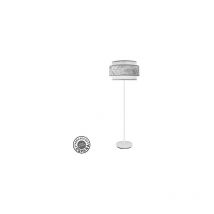 Fabrilamp - Salon Pied 3p Cameroun 1xe27 Blanc/gris 160x40x40 Cm