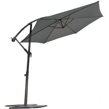 Superking - Parasol déporté Ø3m - Gris Anthracite