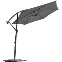 Ozalide - Parasol Déporté Ø3m - Gris Anthracite - Superking