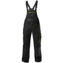 Salopette Fortis h 24. noir/vert citron. Gr. 54