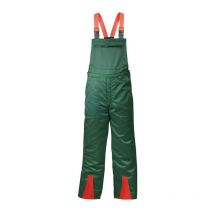 Salopette de protect. ctre les coupures fichte taille 48 verte/rouge 70 % pes / 30 % coton