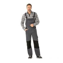 Salopette Canvas 320 taille 50 gris/noir 65 % pes / 35 % coton