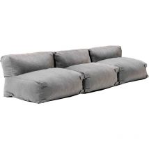 Mobile da giardino modulare grigio a 3 posti - Mixi