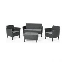 Allibert - Keter Set Salottino Da Giardino Salemo Grafite