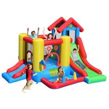 Castello Gonfiabile Gigante Bambini Gioco Scivolo Saltarello Tappeto Elastico