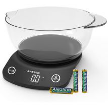 1074 bkdr Bilancia elettronica digitale da cucina, recipiente di miscelazione 1,8L con labbro antigoccia, pesare alimenti e liquidi, funzione Zero