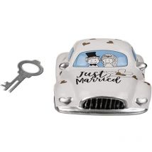 Out Of The Blue - Salvadanaio da Matrimonio in Ceramica con Serratura/Dimensioni: 8 x 14,5 x 6,5 cm