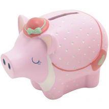 Amadeus Les Petits - Salvadanaio in resina Maiale di Giada con cappello