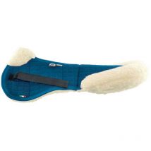 Salvagarrese sagomato con tessuto esterno in cotone trapuntato, tessuto interno e bordo in pura lana: full, Blu navy