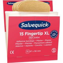 Cederroth - Salvequick - Recargas para máquina expendedora de tiritas - 15 tiritas elásticos bout de dedo - 9 cm x 6 cm