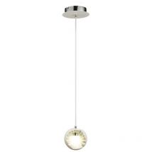 Inspired Diyas - Salvio - Ceramic Round Sculpture Ceiling Pendant 1 x 3W LED Chrome, White