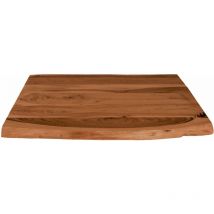 Tischplatte Baumkante Akazie Nuss 60 x 60 cm curt