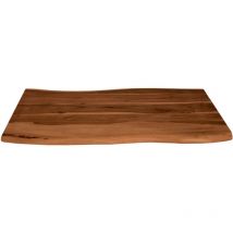 Tischplatte Baumkante Akazie Nuss 80 x 60 cm CURT