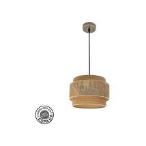 Abrila akunadecor Samoa Pendelleuchte De 1 Licht mit braunem Schirm