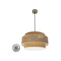 Abrila akunadecor Pendelleuchte 1 Licht Modell Samoa Braun Lampenschirm Blätter