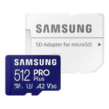 Samsung - pro Plus 512Go microSD CL10 180MB/s Read 130MB/s MB-MD512SA/EU