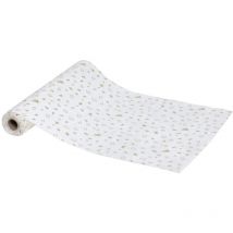 Féeric Lights – Tischläufer mit goldenem Muster – 300 x 28 cm – Polyester – flecken- und knitterresistent – maschinenwaschbar