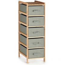 Mueble ancho 5 cajones gris oscuro colección kipit - San Ignacio
