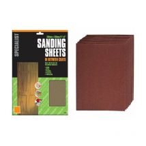 Specialist - Sand Paper Sheets (280mm x 230mm) Range Of Grit 60-240 (5 Single Sheets) - 180