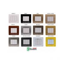 Placca Classic 3M 4M 6M Compatibile Bticino Matix SILVER,4 posti