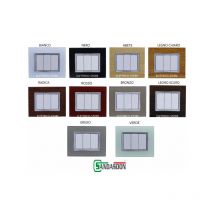 Placca Elegance 3M 4M 6M Compatibile Bticino Matix Radica,4 posti