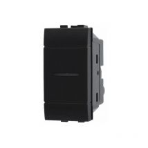 Pulsante assiale 1P nero Compatibile Living Nero