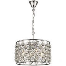 Spring Lighting - 4 Light Small Ceiling Pendant Chrome, Clear with Crystals, E14