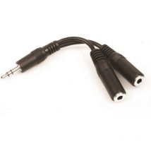 502-16 - Audio-Adapter (2 x 3,5 mm - 3,5 mm), schwarz - Sandberg
